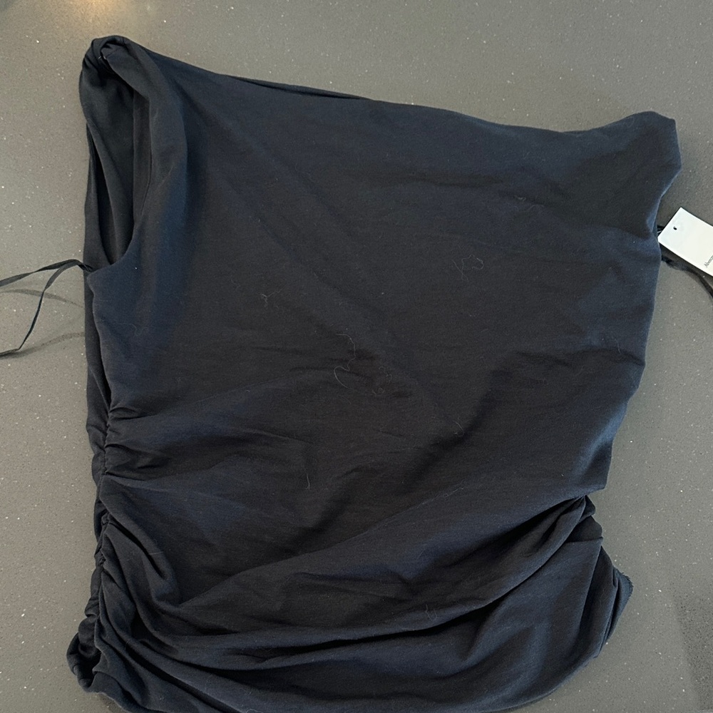 Black Ruched Top - Picture 6 of 8